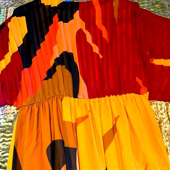 Anthropologie Farm Rio Short-Sleeve Wrap-Front Maxi Dress Size M - Picture 7 of 10